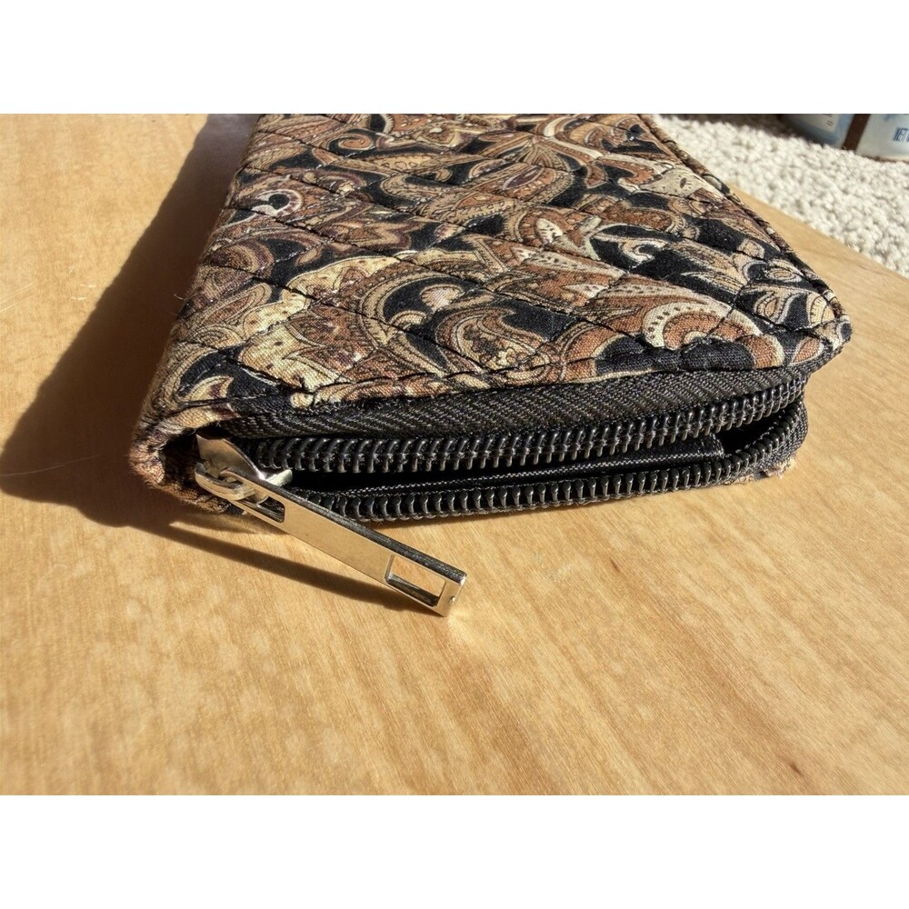 Vera Bradley Quilted Paisley Print Wristlet Wallet with Wrist Strap